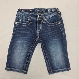 Miss Me Girls Bermuda Denim Shorts Size 8 Embellished